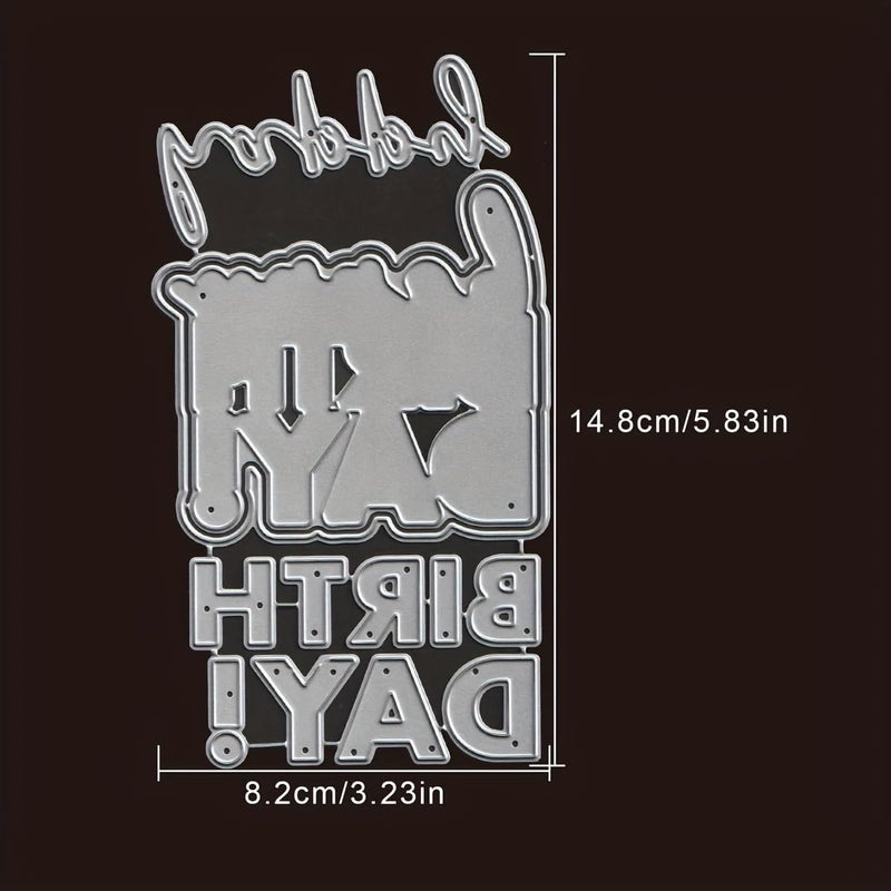 LZBRDY Happy Birthday Wishes Words Embossing Metal Cutting Dies for Card Making and Scrapbooking, Arts Crafts Birthday Craft Die Cuts Stencil - Image 2